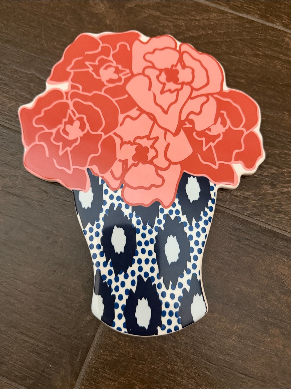 Coton Colors Big Coral Floral Vase Attachment-Retired